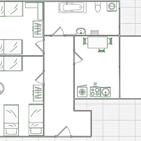 2-zimmerwohnung Mit Balkon Fuer Handwerker Fuer 5 Personen, Kueche, Waschmaschine, Wlan, 5 Einzelbetten De, Pl, Eng Leipzig
